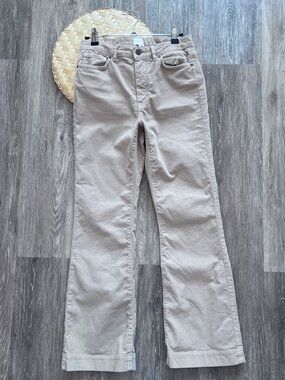 Ann Mashburn Kendall flare 5 pocket stretch pant corduroy beige